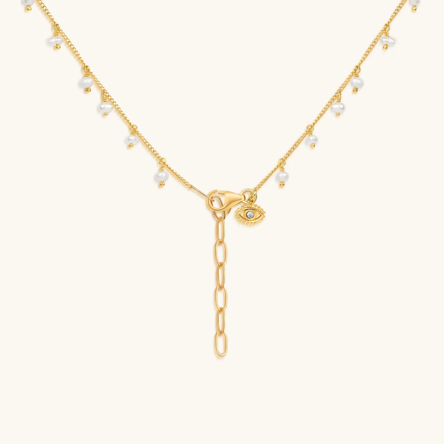 Timeless Love Heart Pearl Lariat Necklace