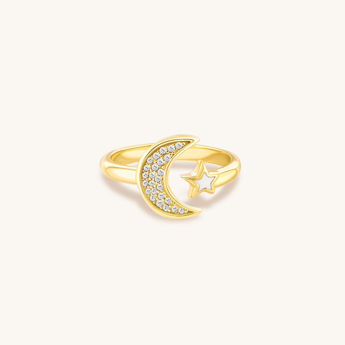 Intuitive Power - Moon & Star Ring