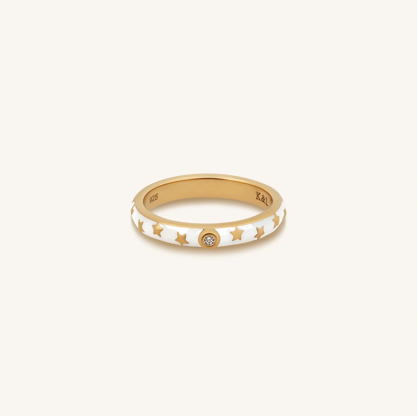 Luminous Aura Gold Stars Ring