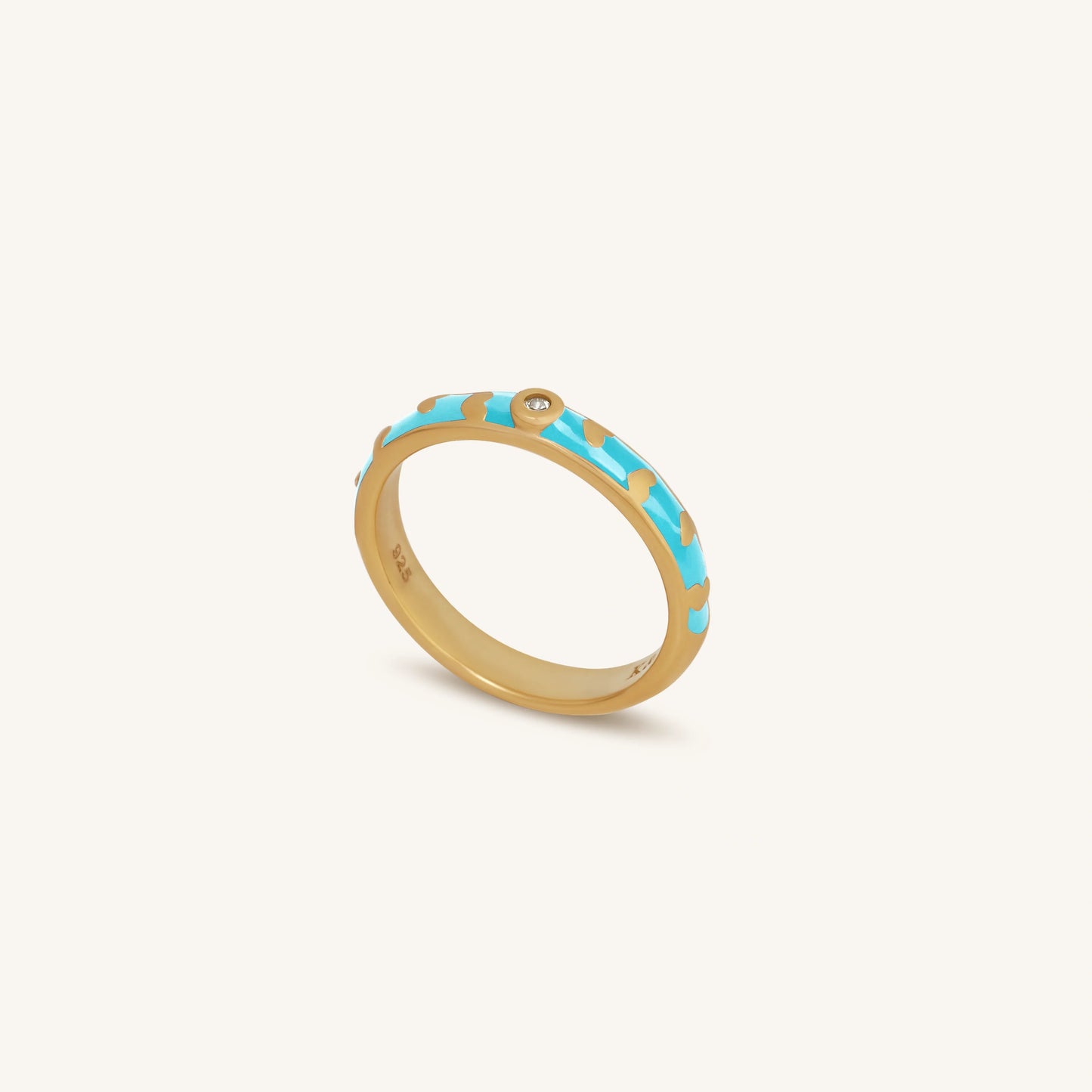 Illuminated Love Gold Hearts Ring