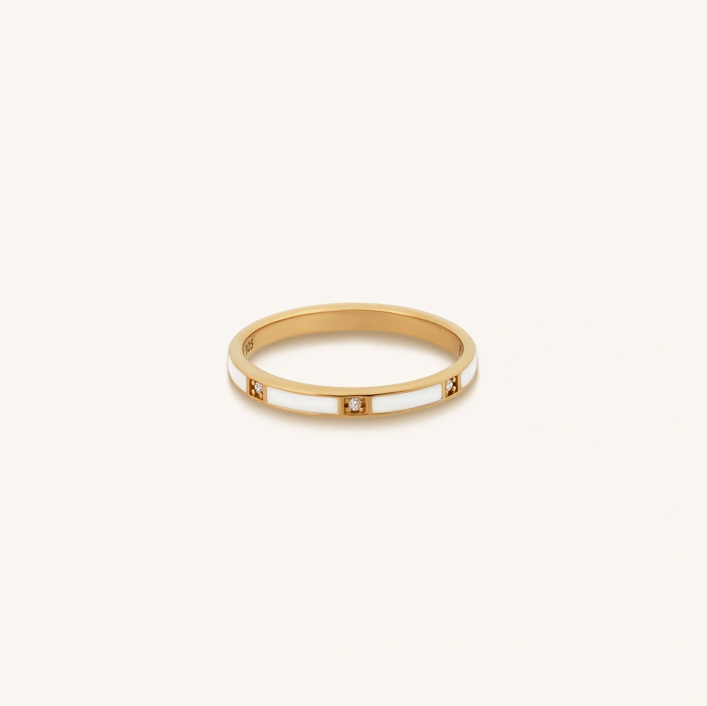 Clarified Perception Gold White Ring
