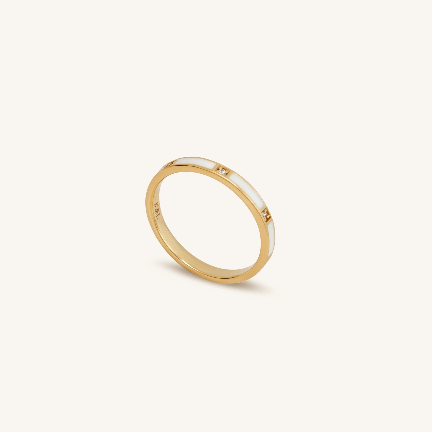 Clarified Perception Gold White Ring