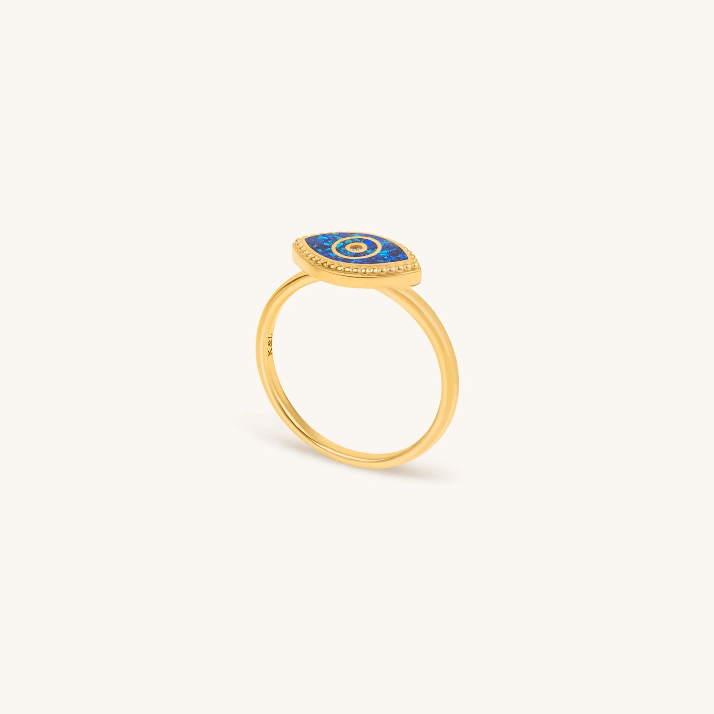 Prophetic Soul Blue Opal Evil Eye Ring