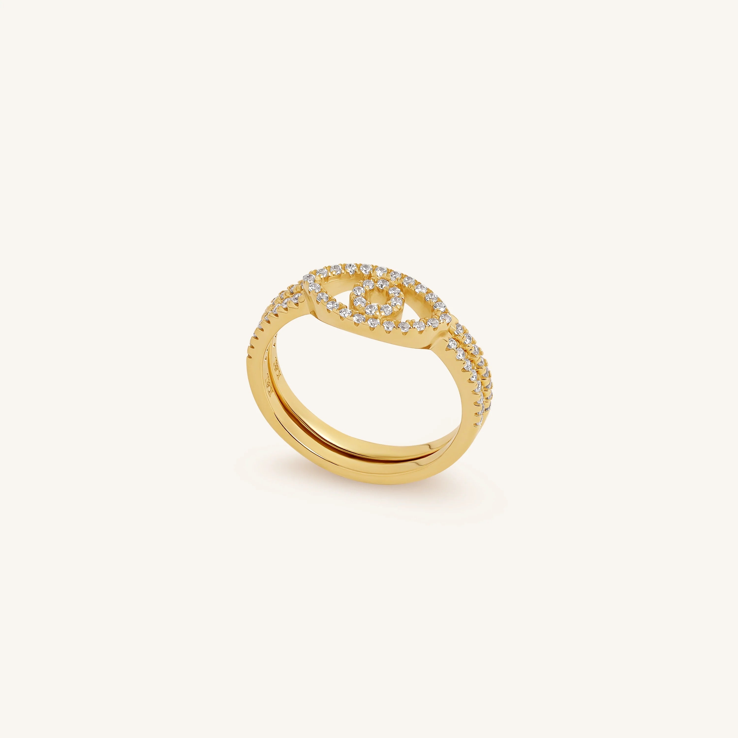 Still Vision Evil Eye Gold Stack Ring