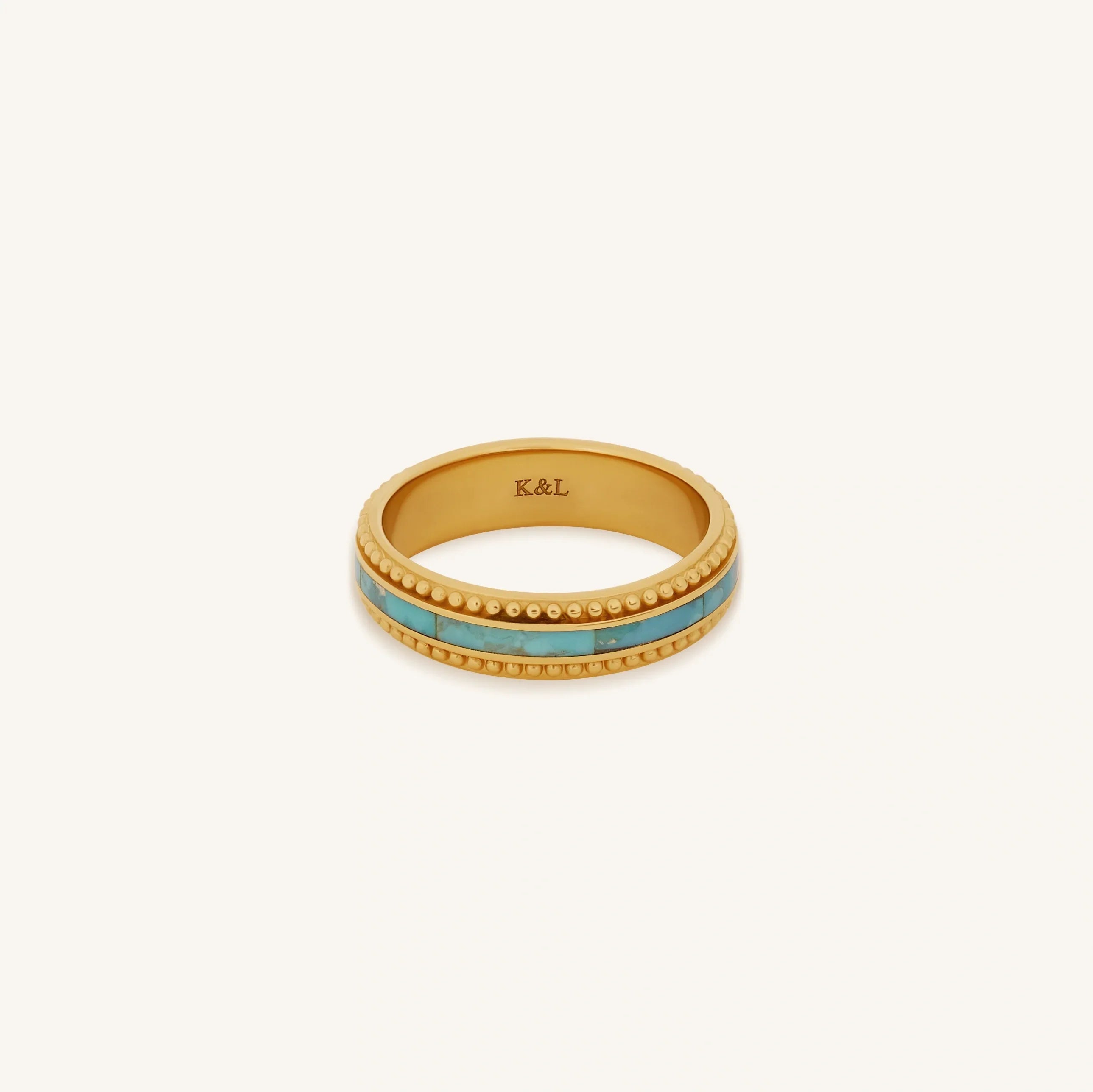Brilliant Elegance Turquoise Gold Ring