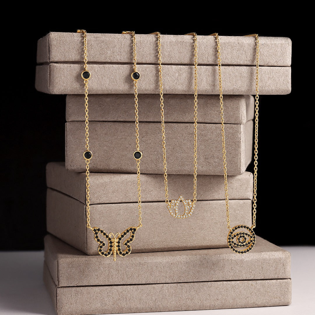 Midnight Renewal Butterfly Necklace