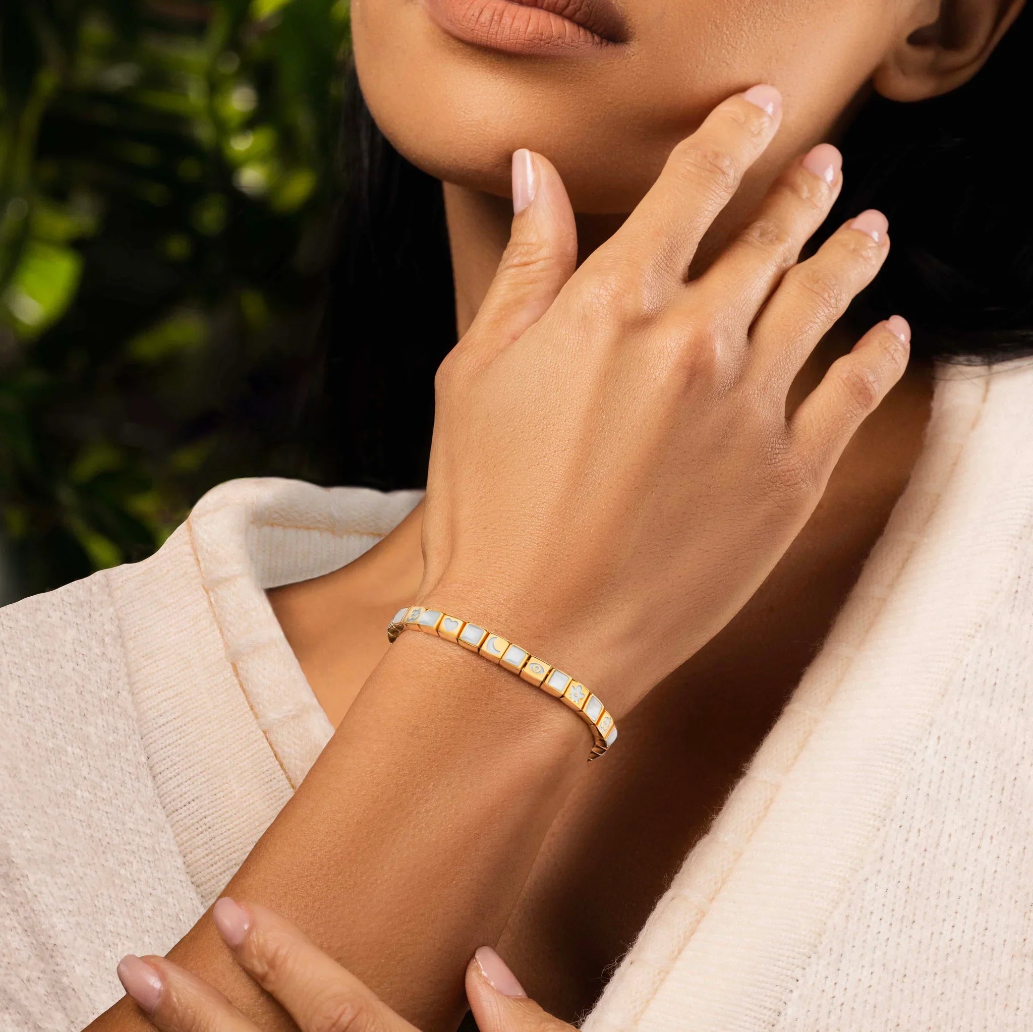 Miraculous Protection - Multi Charm Mother of Pearl Bracelet