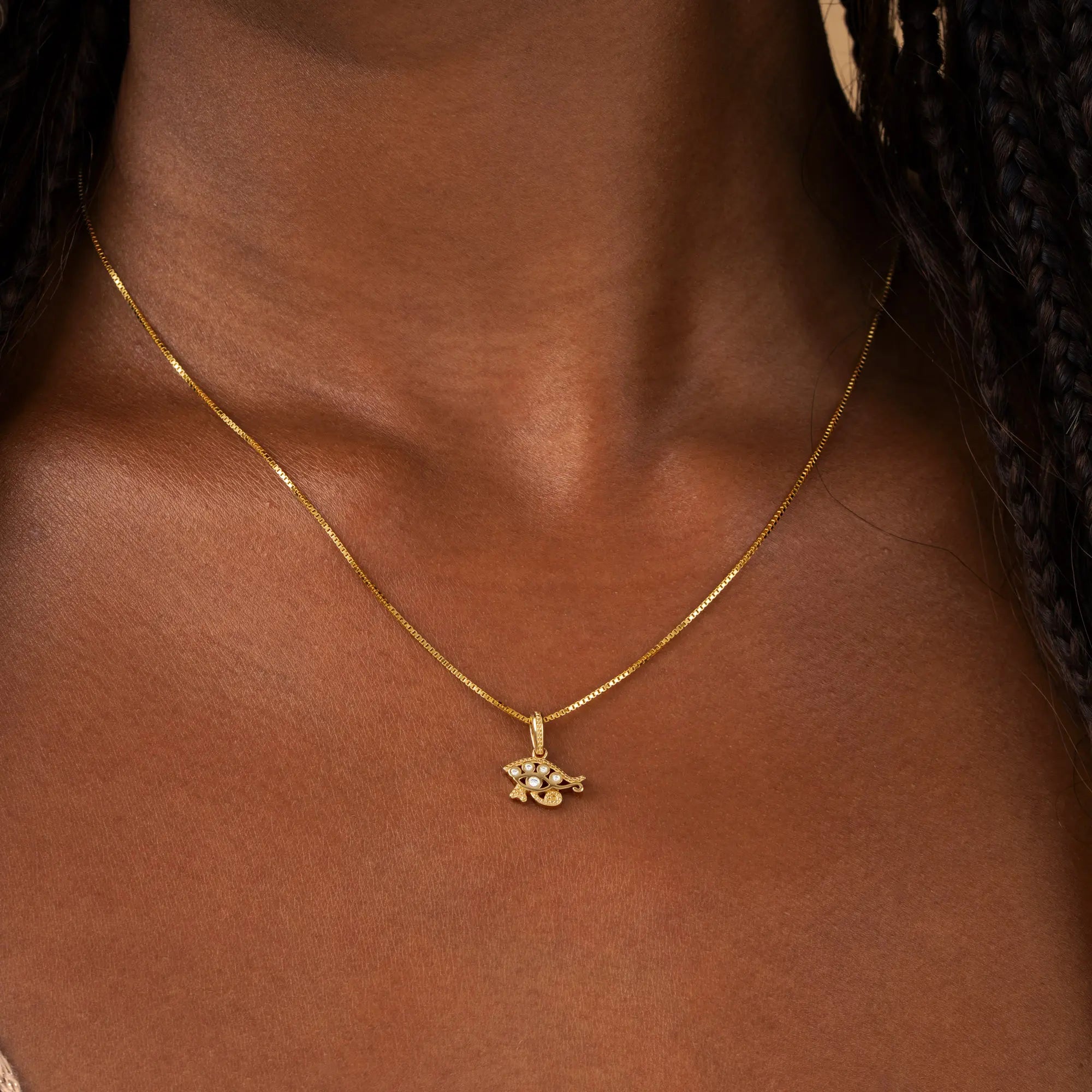 Divine Insight Eye of Horus Protection Necklace