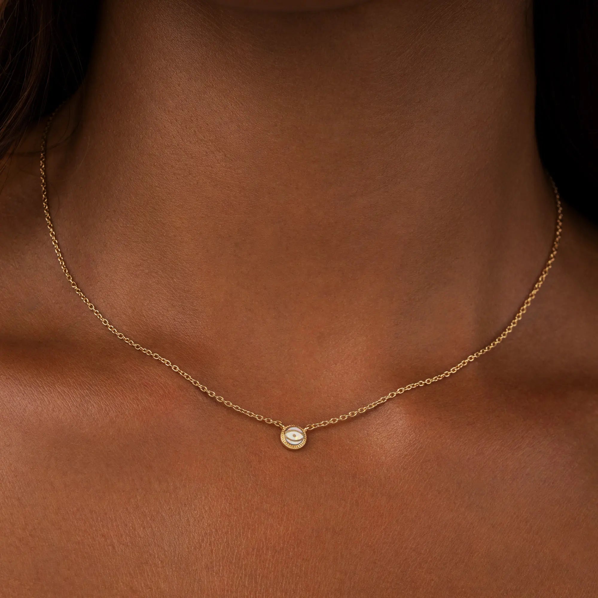 Aurora Whisper - Opal October Birthstone Gold Necklace