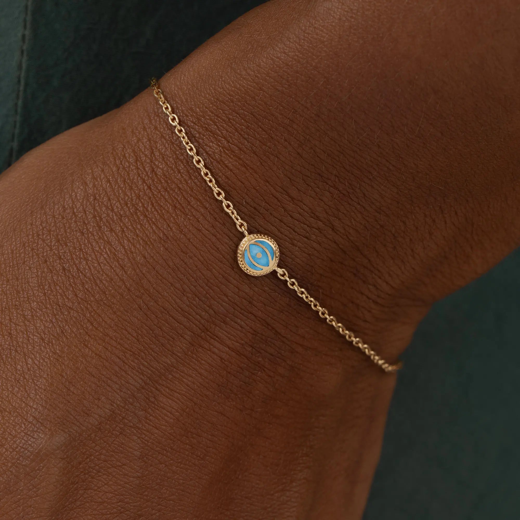 Ocean Whisper - Aquamarine March Birthstone Gold Bracelet