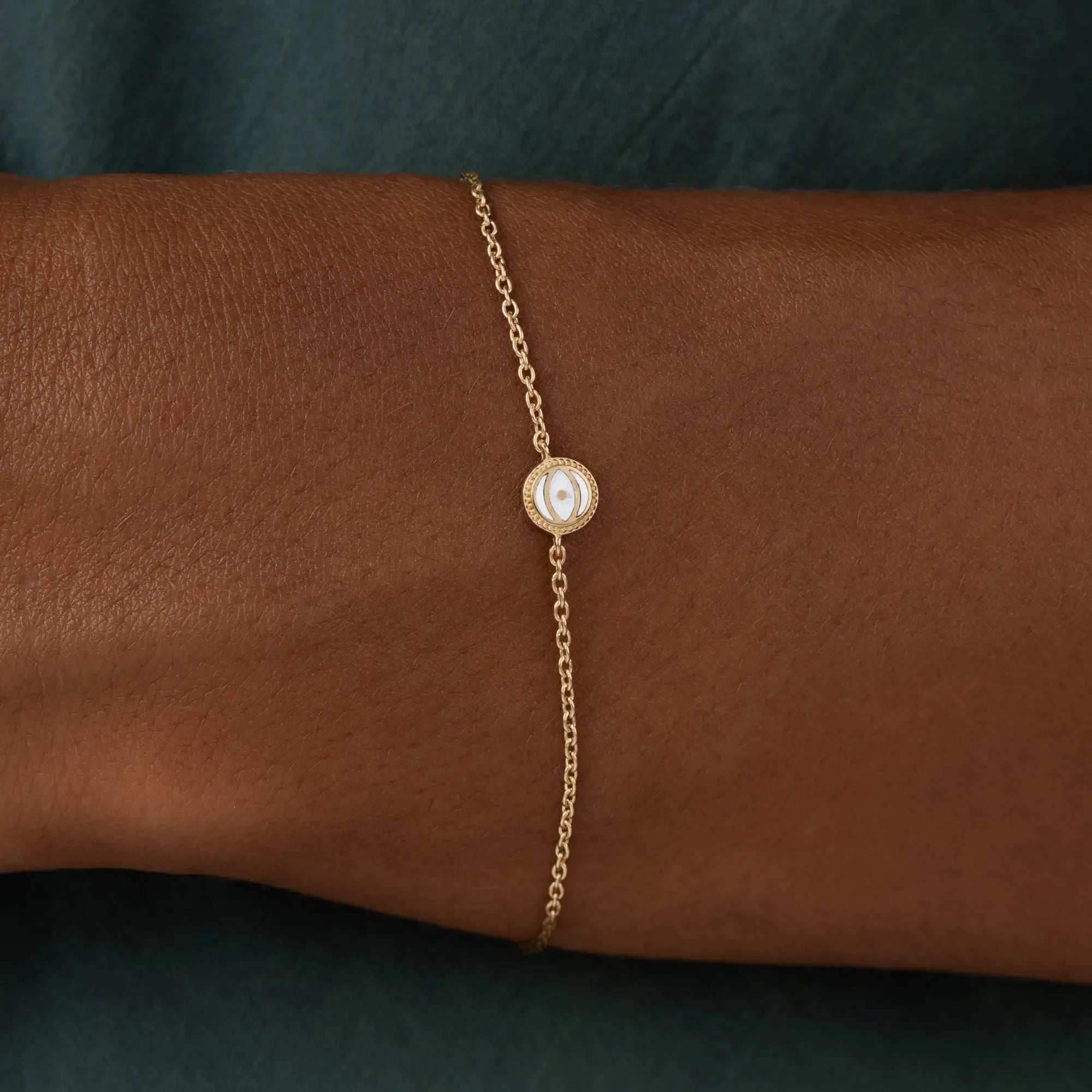 Luminous Clarity - White Quartz April Birthstone Gold Bracelet