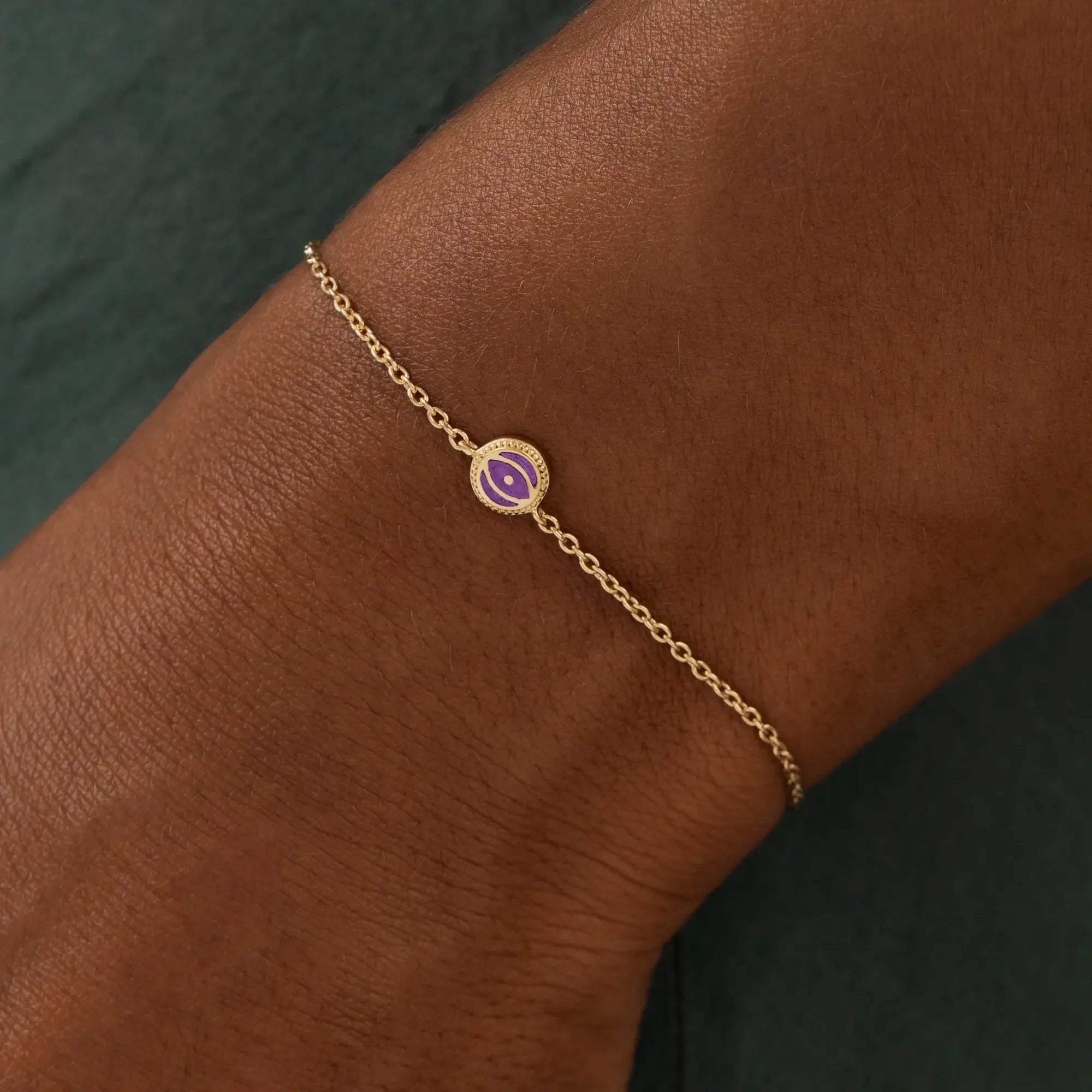 Spirit Harmony - Amethyst February Birthstone Gold Bracelet