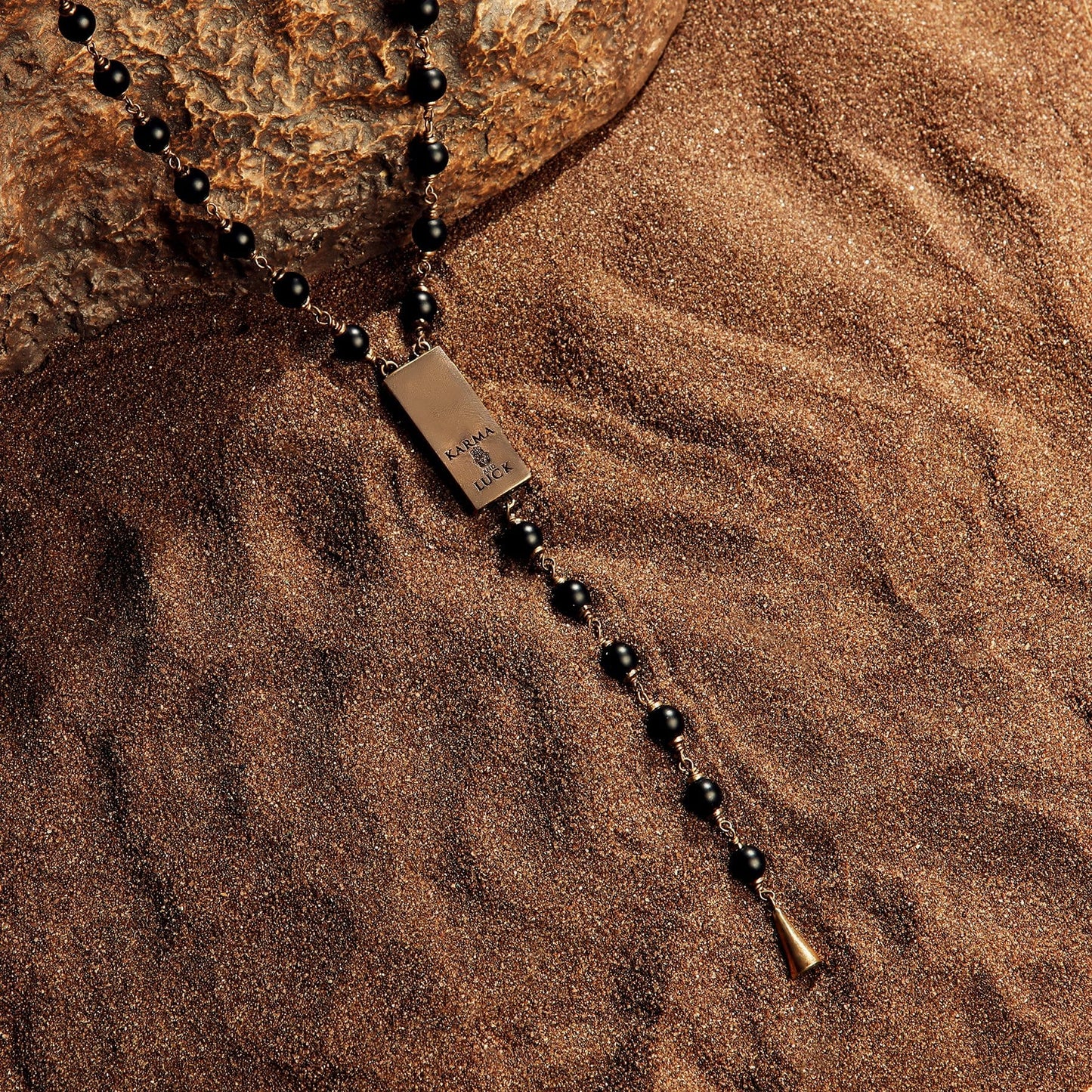 Balance & Faith - Onyx Rosary Necklace