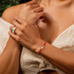Transcendental Wisdom - Red String Moon & Stars Charm Bracelet