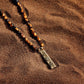 Fearless Spirit - 3 Symbol Tiger's Eye Onyx Necklace