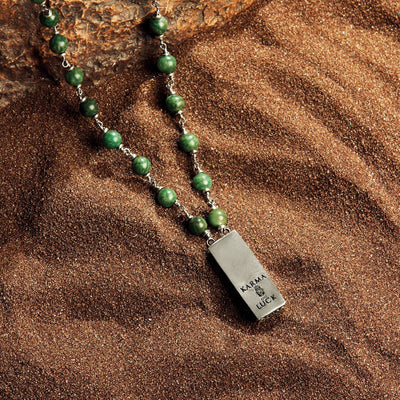 Mystical Power - Jade Stone Dragon Charm Necklace