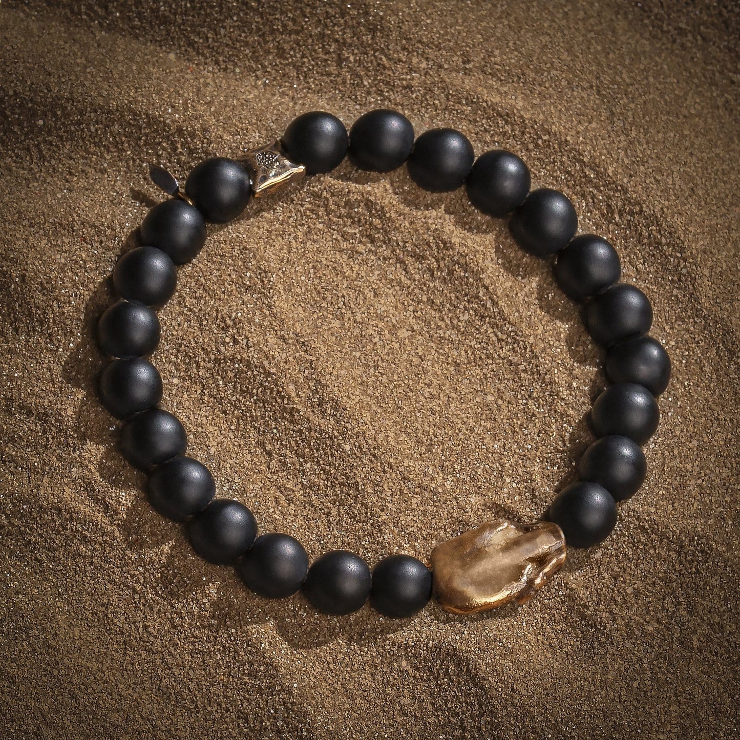 Celebrate Life - Matte Onyx Skull Charm Bracelet