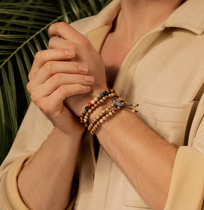 Serene Fearlessness - Tiger's Eye Matte Jasper Chakra Bracelet