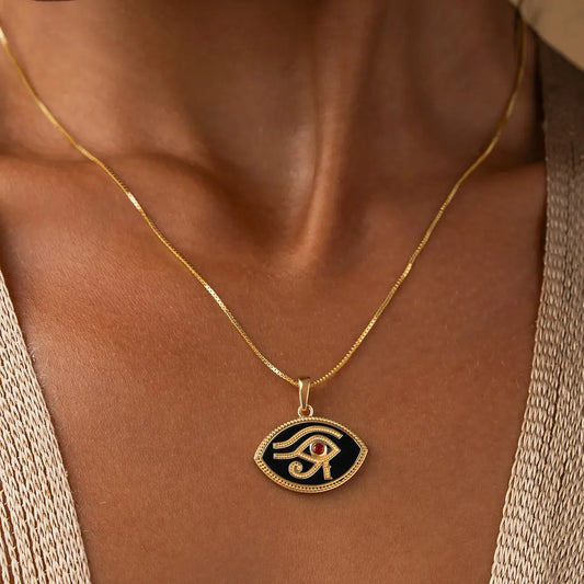 Radiant Vigil Eye of Horus Necklace