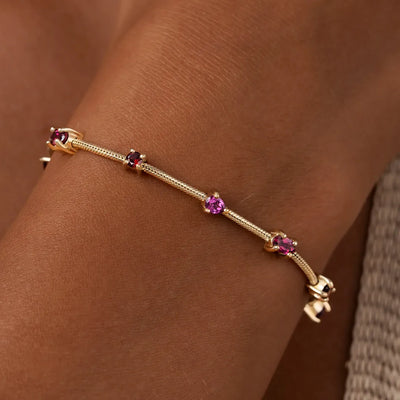 Harmonized Glow Bolo Gold Bracelet