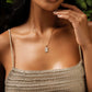 Optimistic Temperament - White Enamel Sagittarius Card Necklace