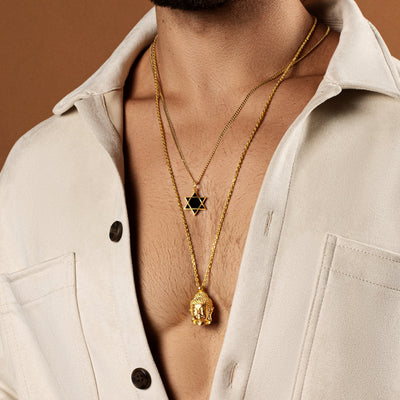 Grounded in Hope - Black Onyx Star of David Necklace