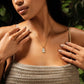 Patient Progress - White Enamel Taurus Card Necklace