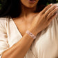 Gentle Soul - Rose Quartz Hamsa Evil Eye Charm Bracelet