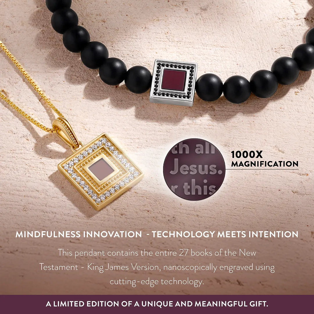 Boundless Wisdom Sapphire Ichthys Bible Nano Chip Necklace