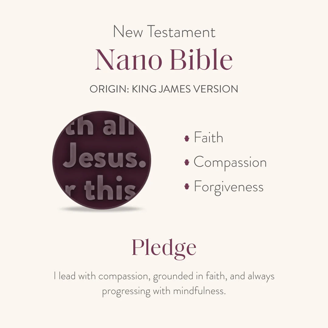 Radiant Harmony Mother of Pearl Cross Bible Nano Chip Necklace