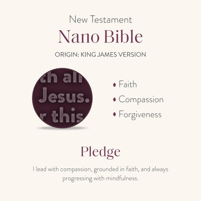 Radiant Harmony Mother of Pearl Cross Bible Nano Chip Necklace