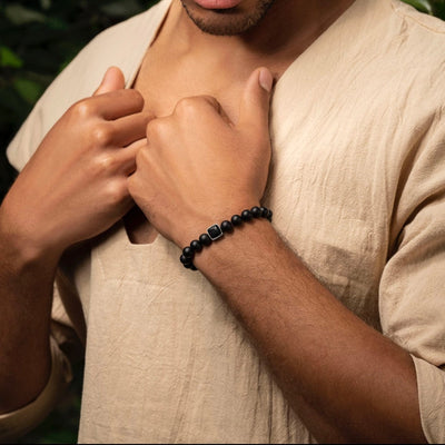 Powerful Vibrations - Matte Onyx Bracelet