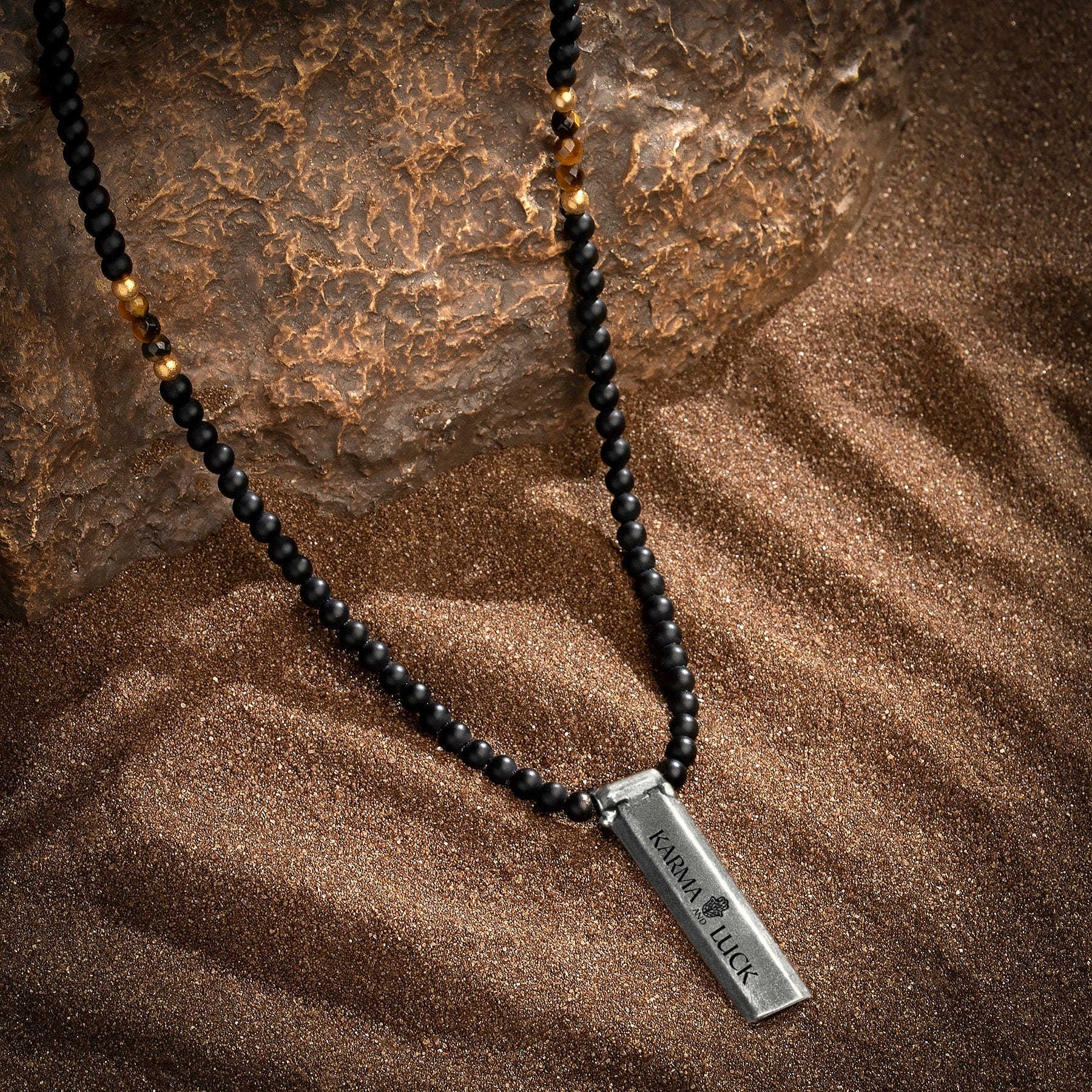 Divine Energy - Onyx Tiger's Eye Triple Protection Necklace