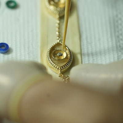 Celestial Direction Turquoise Moon & Star Gold Cuff Bracelet