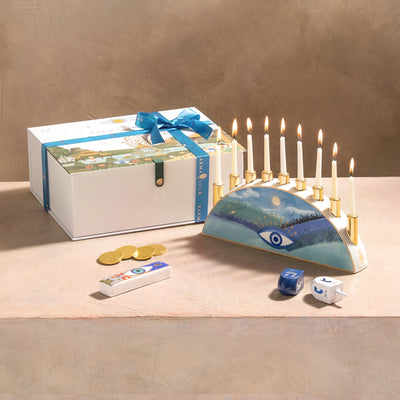 Awakened Hope Ceramic Evil Eye Menorah