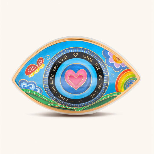 Radiant Bliss Ceramic Evil Eye Statue