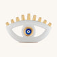 Brilliant Faith Ceramic Evil Eye Menorah