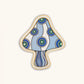 Soothing Vibes Blue Evil Eye Ceramic Mushroom Plate