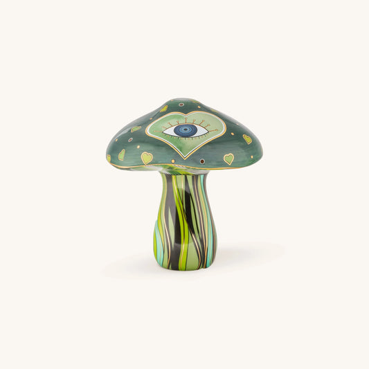 Loving Earth - Evil Eye Heart Mushroom Statue