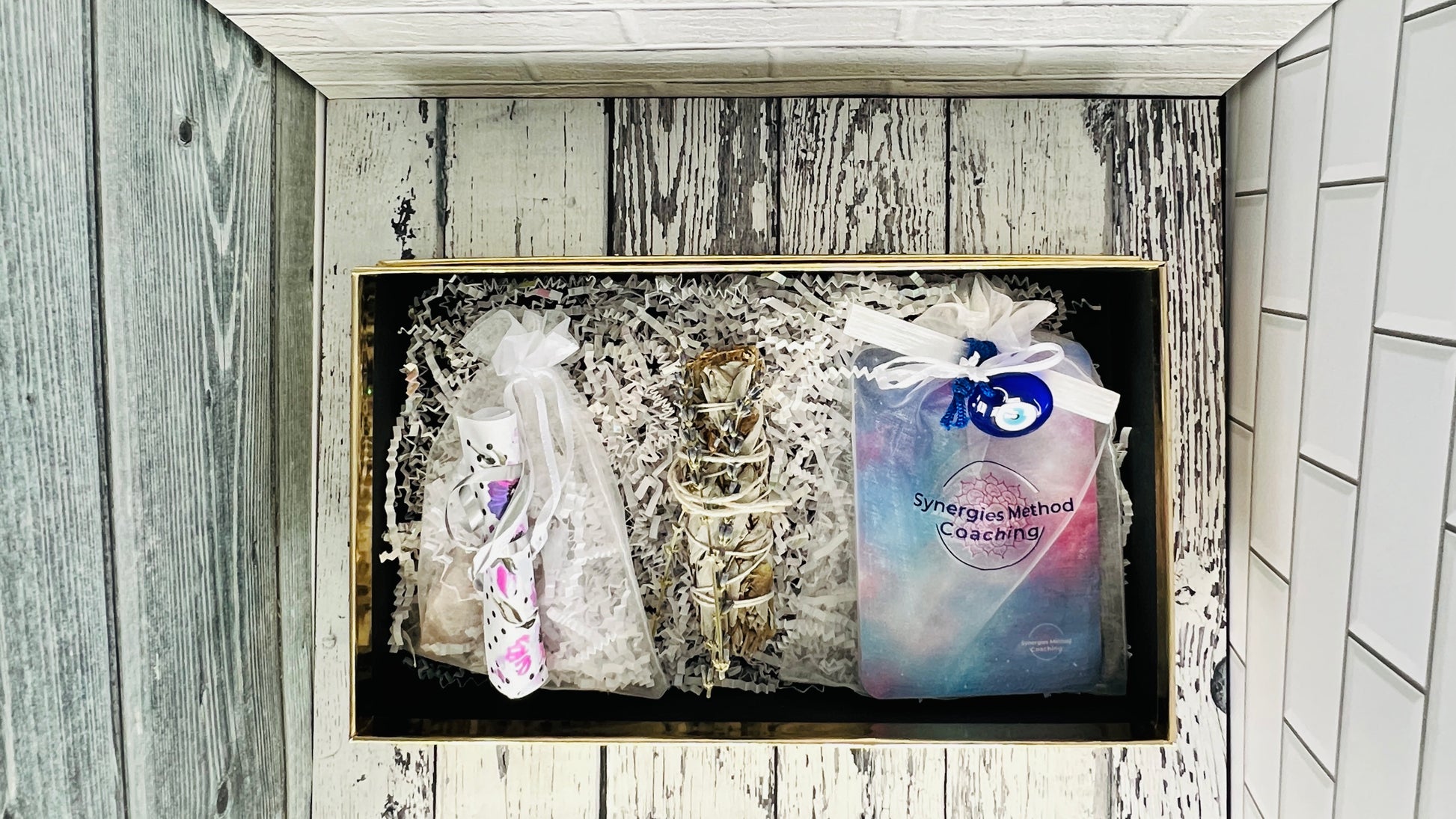 Dream Daringly Designs Gold 'Manifesting Abundance' Box Close Up Top View