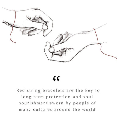 Devoted to Love - Evil Eye Heart Charm Red String Bracelet