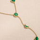 Enlightened Soul Malachite Multi-Symbol Gold Necklace