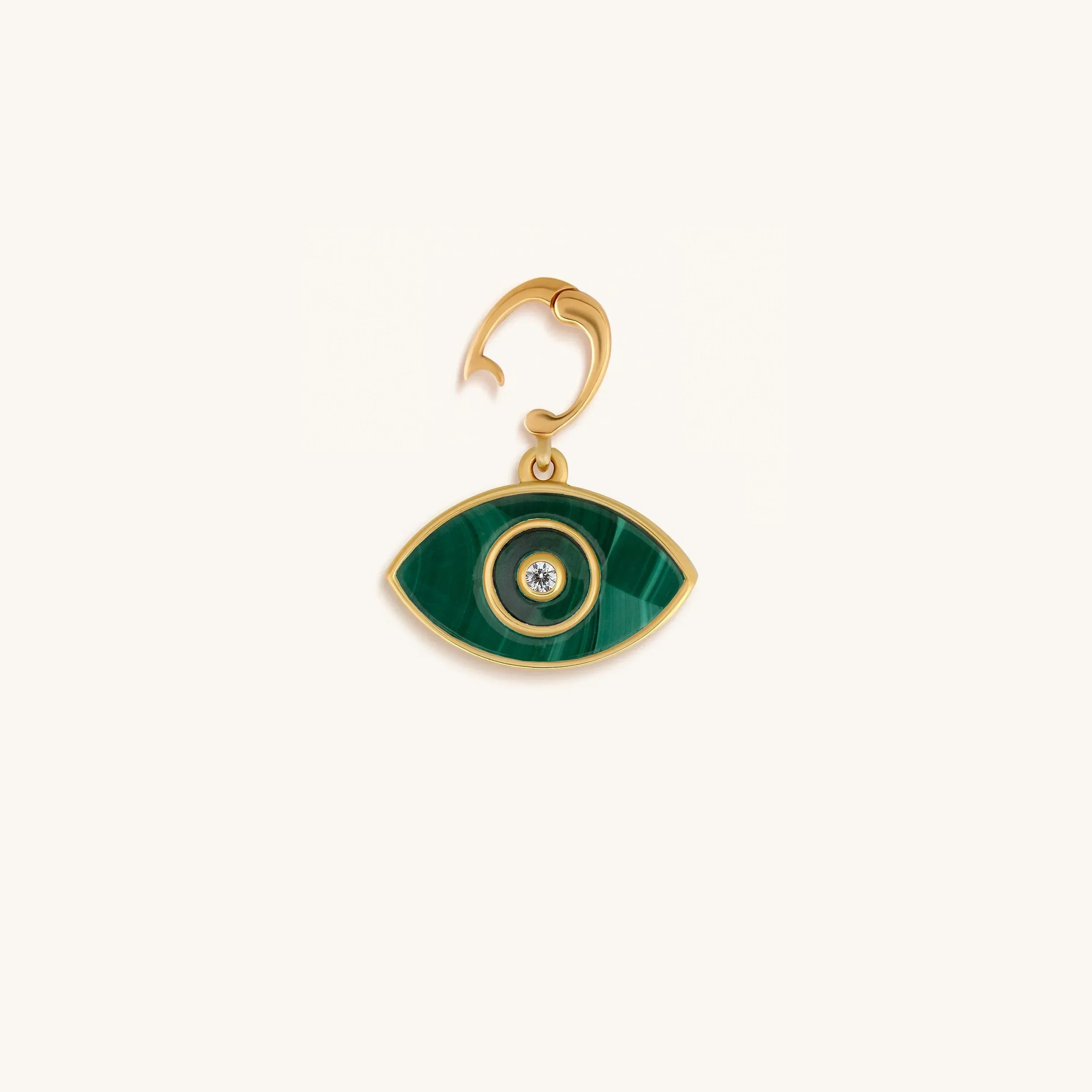 Zen Mindstate Malachite Evil Eye Engravable Charm