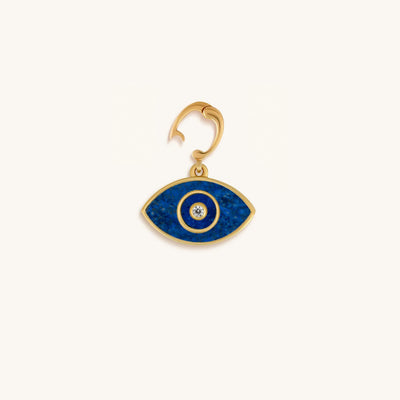 Enlightened Soul Lapis Lazuli Evil Eye Engravable Charm