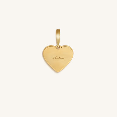 Enduring Inspiration Malachite Heart Engravable Charm