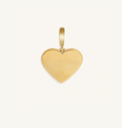 Peace and Stability Onyx Heart Engravable Charm