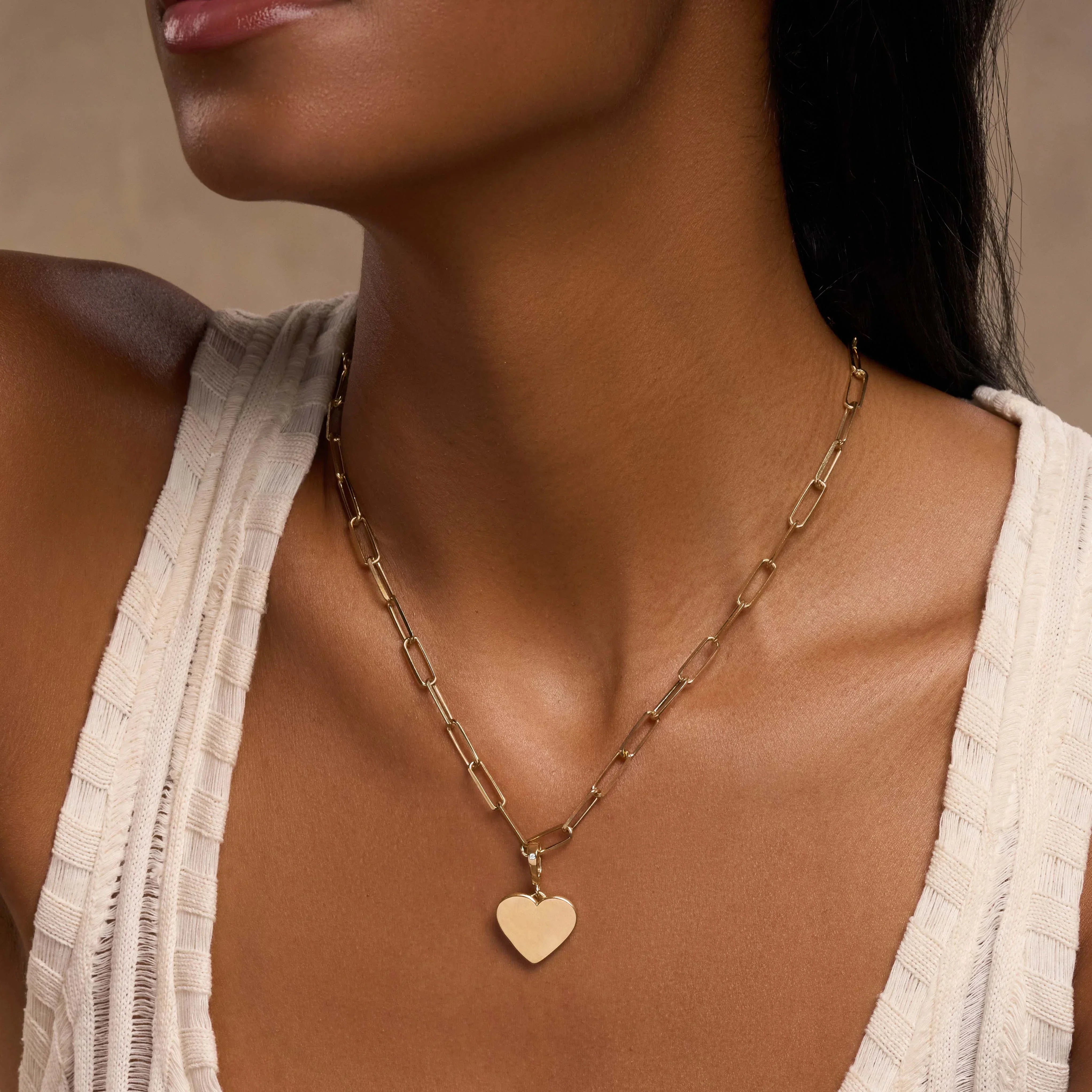 Peaceful Soul Gold Heart Charm