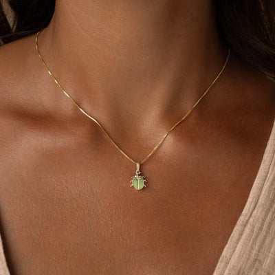 Ancient Keeper Jade Scarab Necklace