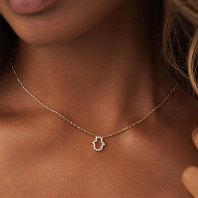 Serene Focus Hamsa Protection Necklace