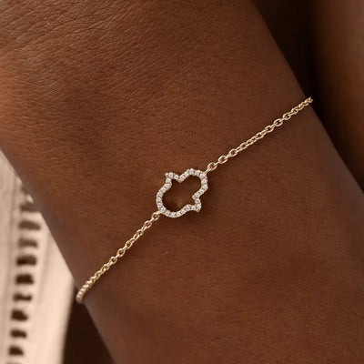 Golden Aura Hamsa Protection Gold Bracelet